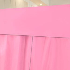 Mengersi Solid Four Corner Post Bed Curtain Canopy Princess Sheer Cover for Girls Boys Kids (Twin, Pink)