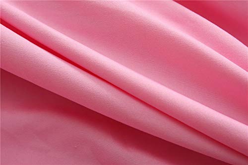 Mengersi Solid Four Corner Post Bed Curtain Canopy Princess Sheer Cover for Girls Boys Kids (Twin, Pink)