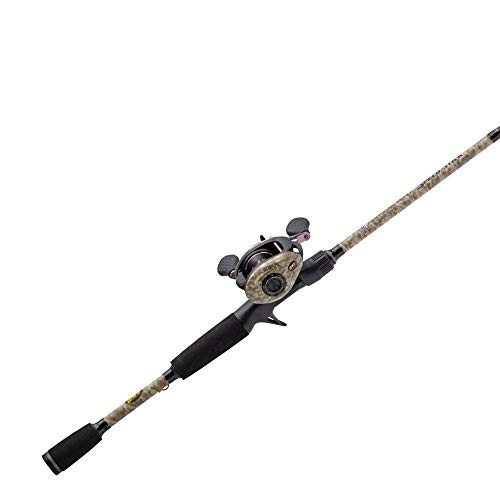 Lew's Fishing AHC1SHL610MH American Hero Camo Speed Spool Baitcasting Combo, Black, 120/12 - 31" LH 1pc. Camo