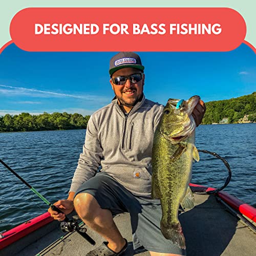 Tailored Tackle Bass Fishing Baitcasting Combo 7 Ft 2 -Piece | Casting Rods Power: Med. Heavy Fast Action | 7 BB Baitcast Reels Gear Ratio - 6.3:1 | Baitcaster Pole (Right Handed Baitcaster)