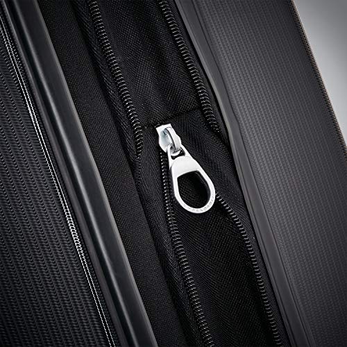 Samsonite Winfield 3 DLX Hardside Expandable Luggage with Spinners, Checked-Large 28-Inch, Black