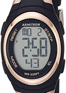 Armitron Sport Women's Quartz Sport Watch with Resin Strap, Blue, 11.8 (Model: 45/7034RNV)
