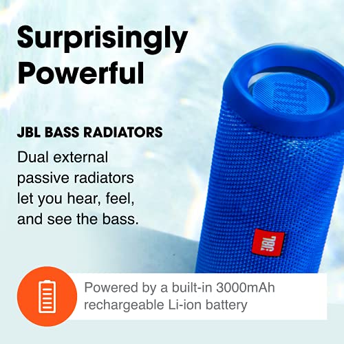 JBL Flip 4 Waterproof Portable Bluetooth Speaker - Ocean Blue