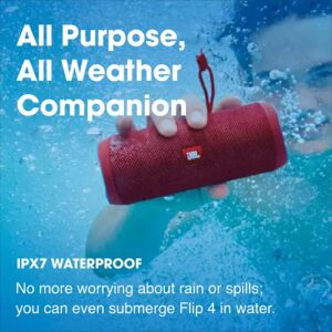 JBL Flip 4 Waterproof Portable Bluetooth Speaker - Ocean Blue