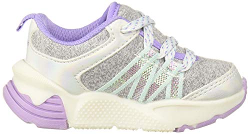 OshKosh B'Gosh Baby-Girl's SYMPSON Sneaker, Light Grey, 8