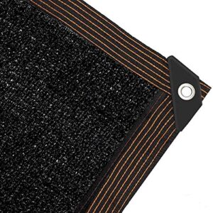 shade cloth sunblock mesh 6.5ftx6.5ft with 16 aluminum grommets easier to hang, uv resistant shade sun black net cloth for greenhouse flowers plants patio lawn mesh