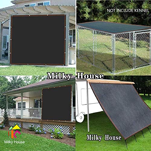 Shade Cloth Sunblock Mesh 6.5FTX6.5FT with 16 Aluminum Grommets Easier to Hang, UV Resistant Shade Sun Black Net Cloth for Greenhouse Flowers Plants Patio Lawn Mesh