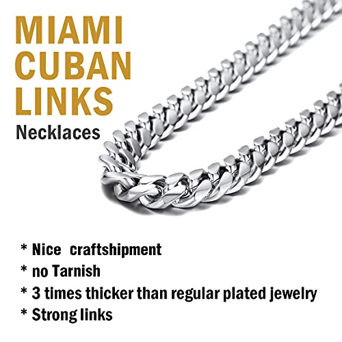 Hip Hop Men Necklace Curb Cuban Chains 20inch 10MM Neck Chain Mens Gifts for Mens