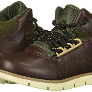 OshKosh B'Gosh Boys' Alder Ankle Boot, brown, 4 M US Toddler