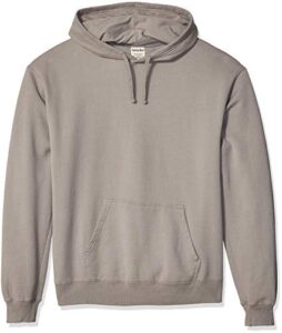hanes men's comfortwash garment dyed hoodie sweatshirt, concrete gray, x large