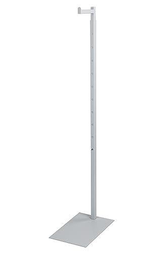 SSWBasics White Adjustable Single Costumer (Adjustable from 48" to 72")