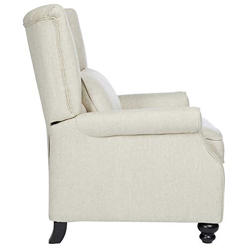 Handy Living Frances Fabric Pushback ProLounger Recliner in Cream