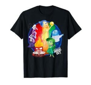 disney pixar inside out colorful circle group shot t-shirt t-shirt