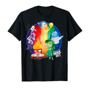 Disney Pixar Inside Out Colorful Circle Group Shot T-Shirt T-Shirt
