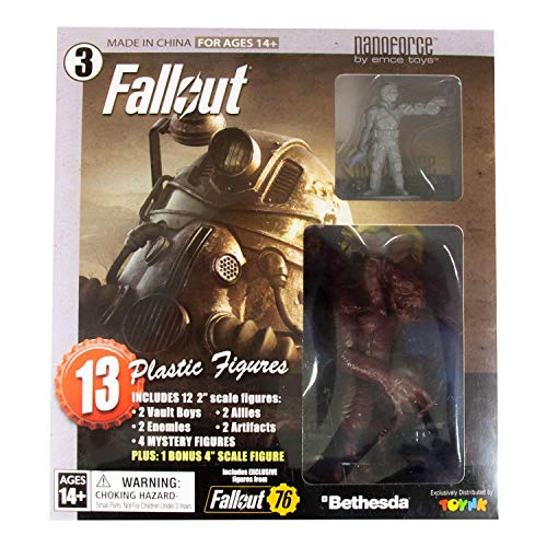 Toynk Fallout Nanoforce Series 1 Army Builder Figure Collection - Boxed Volume 3 | Vault Boy | Power Armor | Deathclaw | Special Edition Collectible Gaming Figures |