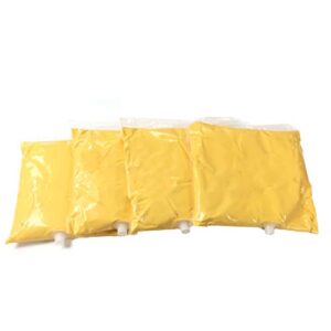 paragon 2108c-1-four pouch (case) muy fresco cheddar cheese sauce bags, disposable pouches, (4) bags, yellow, 6.87 pound