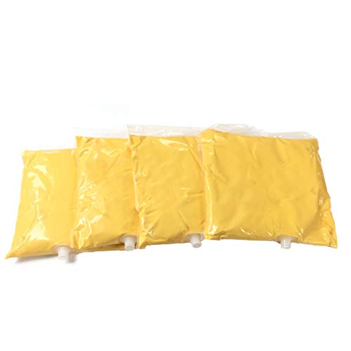 Paragon 2108C-1-Four Pouch (Case) Muy Fresco Cheddar Cheese Sauce Bags, Disposable Pouches, (4) bags, Yellow, 6.87 Pound