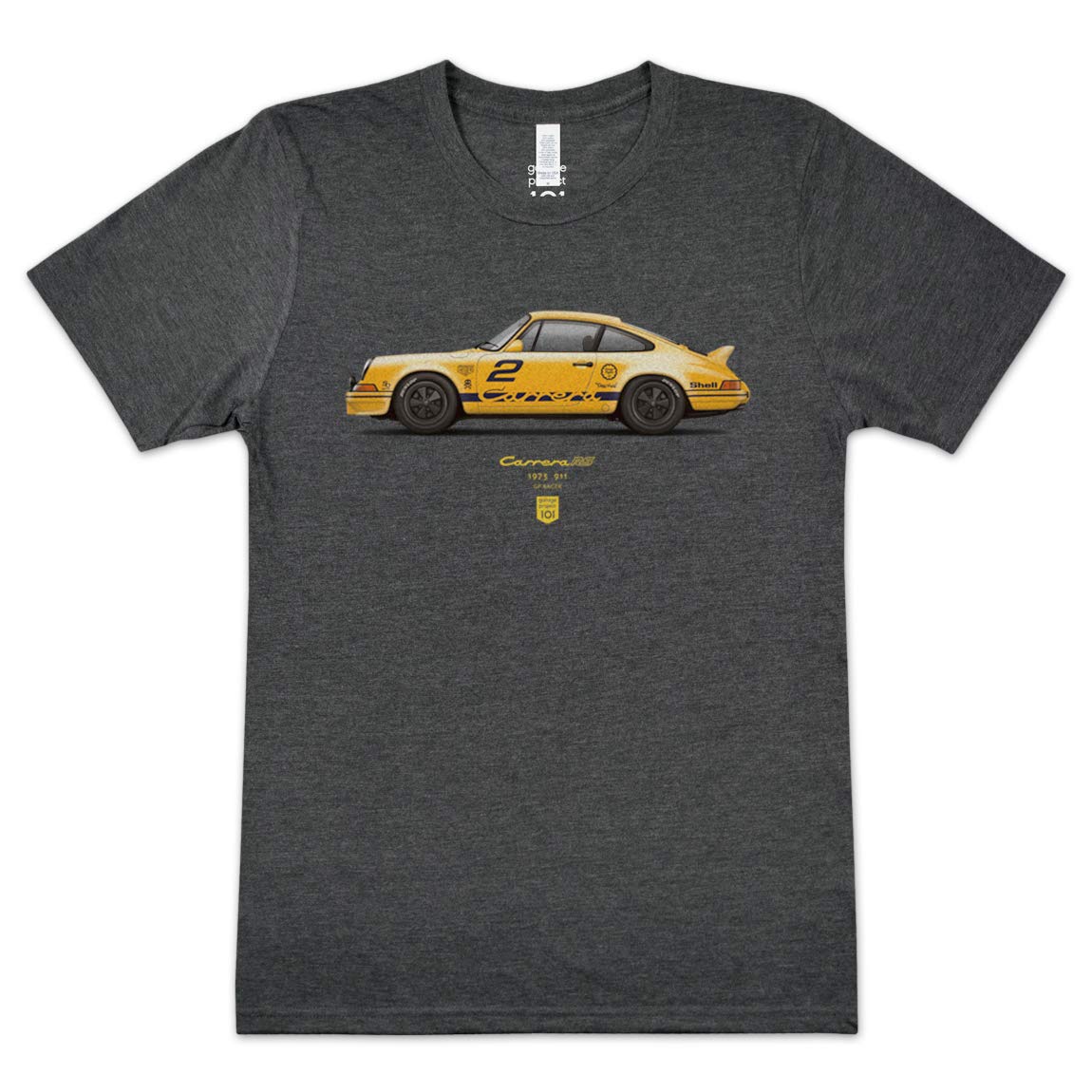 GarageProject101 1973 911 Carrera RS (GP Edition) T-Shirt (XL, Heather Black)