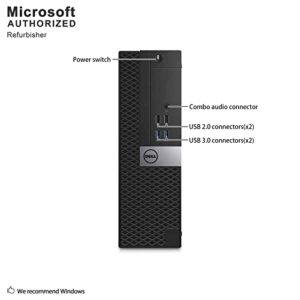 Dell Optiplex 7040 Business SFF Computer Small Tower PC (Intel Core i5-6500, 16GB Ram, 256GB SSD, DVD-RW, WiFi) Win 10 Pro (Renewed)