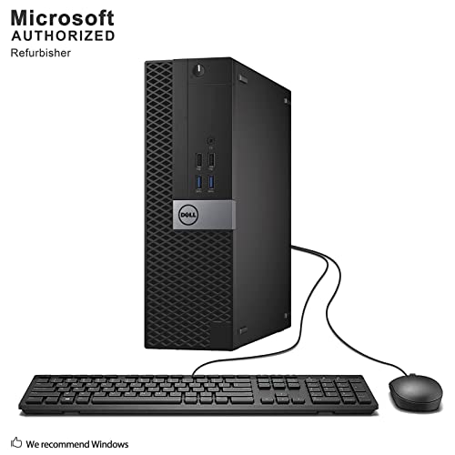 Dell Optiplex 7040 Business SFF Computer Small Tower PC (Intel Core i5-6500, 16GB Ram, 256GB SSD, DVD-RW, WiFi) Win 10 Pro (Renewed)