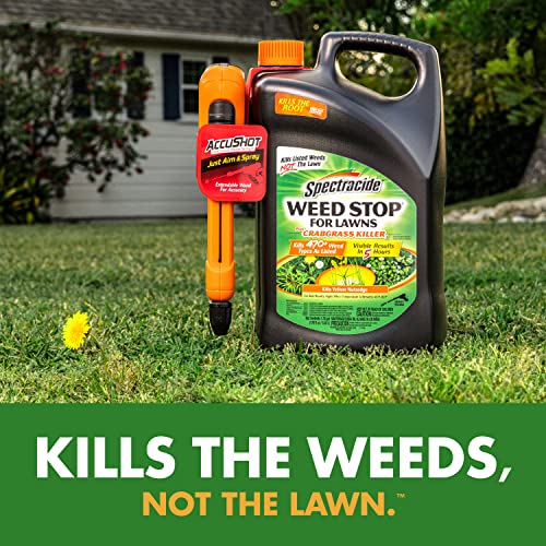 Spectracide Weed Stop For Lawns Plus Crabgrass Killer, AccuShot Sprayer, 1.33 gallon