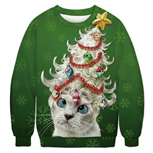 albizia women's crew neck ugly christmas pullover sweatshirt us l/xl style-2