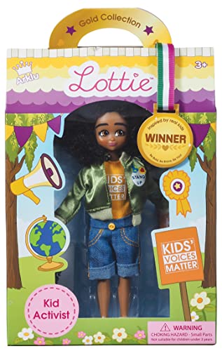 Lottie Kid Activist Doll | Cute Black Dolls for Girls & Boys Outfit | Doll On A Mission! | for 6 Year Old and up! Cute Black Doll Inspired by Real-Life Kid Activist, Mari Copeny. Wears