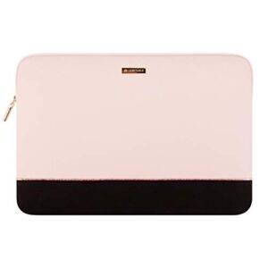 comfyable laptop sleeve 13 inch 14 inch compatible with 13 inch macbook pro & macbook air m2 m1 & macbook pro 14 inch m2 2023 m1- water resistant cover computer case for mac- pink & black