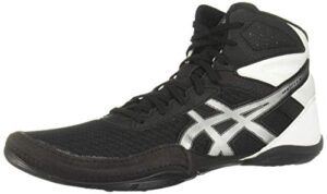 asics men's matflex 6 wrestling shoes, 13, black/silver