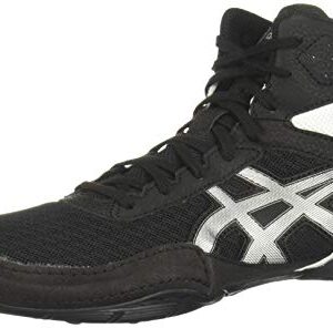 ASICS Men's Matflex 6 Wrestling Shoes, Black/Silver, 11.5 M US