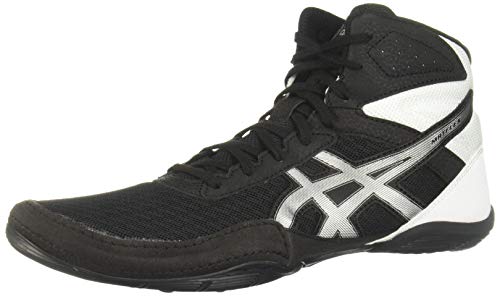 ASICS Men's Matflex 6 Wrestling Shoes, Black/Silver, 11.5 M US