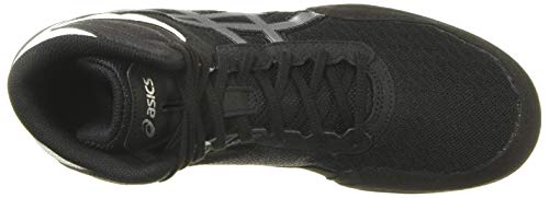 ASICS Men's Matflex 6 Wrestling Shoes, Black/Silver, 11.5 M US