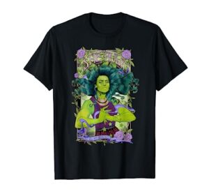 marvel she-hulk vintage floral design graphic t-shirt t-shirt