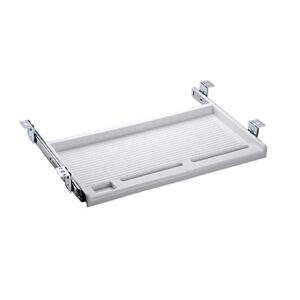 under desk keyboard tray rack drawers slide platforms or home office (white)