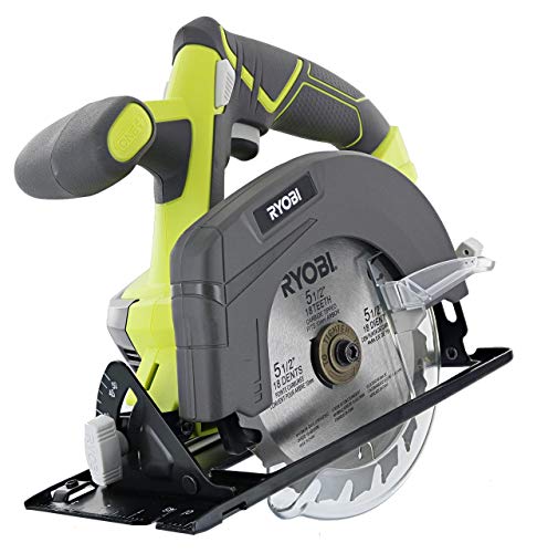 Ryobi One P505 18V Lithium Ion Cordless 5 1/2in 4,700 RPM Circular Saw (Battery Not Included, Power Tool Only), Green (Renewed)