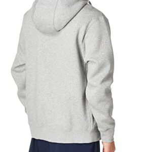 Nike Men's Sportswear Club Fleece Full Zip Hoodie, Fleece Zip-Up Hoodie Men, Dark Grey Heather/Mattelic Silver/White, XL