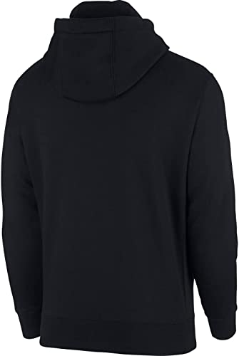 Nike Men's Sportswear Club Fleece Full Zip Hoodie, Fleece Zip-Up Hoodie Men, Black/Black/White, M