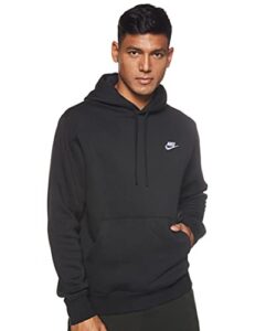 nike pull over hoodie, black/black/white, 4x-large-t