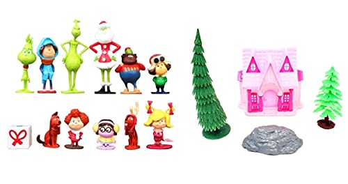 The Grinch Who Stole Christmas Playset with Character Figures and Accessories