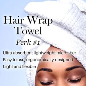 L'ANGE HAIR Microfiber Hair Wrap Towel | Quick-Dry & Frizz-Free Towel for Hair | Best Hair Towel for Curly Hair, Long Hair and Short Hair | Ideal Head Towel for Sleep, Shower, and More (Pink)