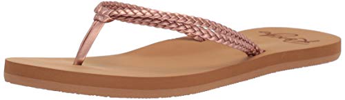 Roxy Women's Costas Sandal Flip Flop, Rose Gold, 8 M US