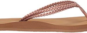 Roxy Women's Costas Sandal Flip Flop, Rose Gold, 8 M US