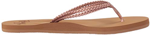 Roxy Women's Costas Sandal Flip Flop, Rose Gold, 8 M US