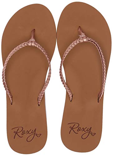 Roxy Women's Costas Sandal Flip Flop, Rose Gold, 8 M US