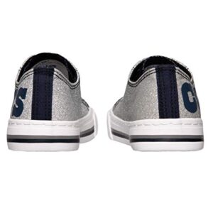 FOCO Dallas Cowboys NFL Womens Glitter Low Top Canvas Shoes - 9