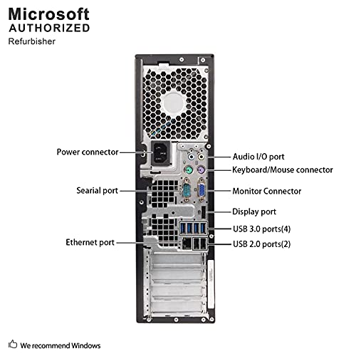 HP Compaq Pro 6305 SFF, AMD A6-5400B up to 3.8GHz, 8G DDR3, 500G, DVD, VGA, DP, Windows 10-Multi-Language Support English/Spanish/French (Renewed)