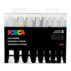 posca acrylic paint marker set, white