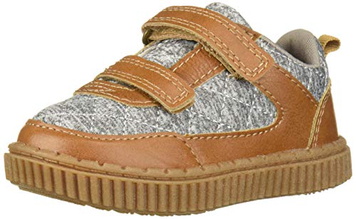 OshKosh B'Gosh Boy's Jasper Sneaker, tan/Grey, 12 M US Little Kid