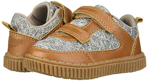 OshKosh B'Gosh Boy's Jasper Sneaker, tan/Grey, 12 M US Little Kid