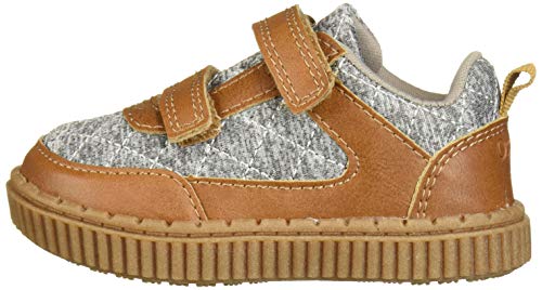 OshKosh B'Gosh Boy's Jasper Sneaker, tan/Grey, 12 M US Little Kid